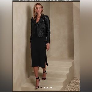 Black Banana Republic Sweetheart-Neck Sweater Dress